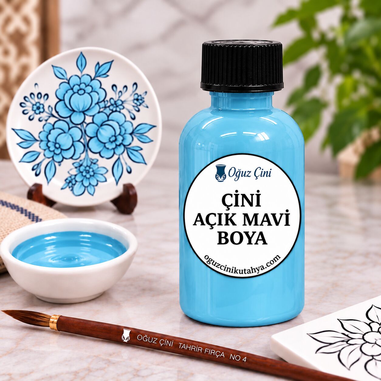 Açık Mavi Sıraltı Çini Boyası 50 cc