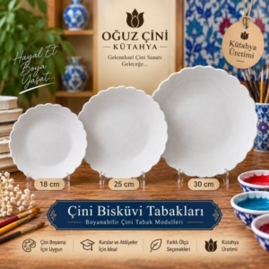 Çini Bisküvi Tabak