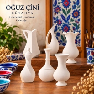 Çini Bisküvi Vazolar