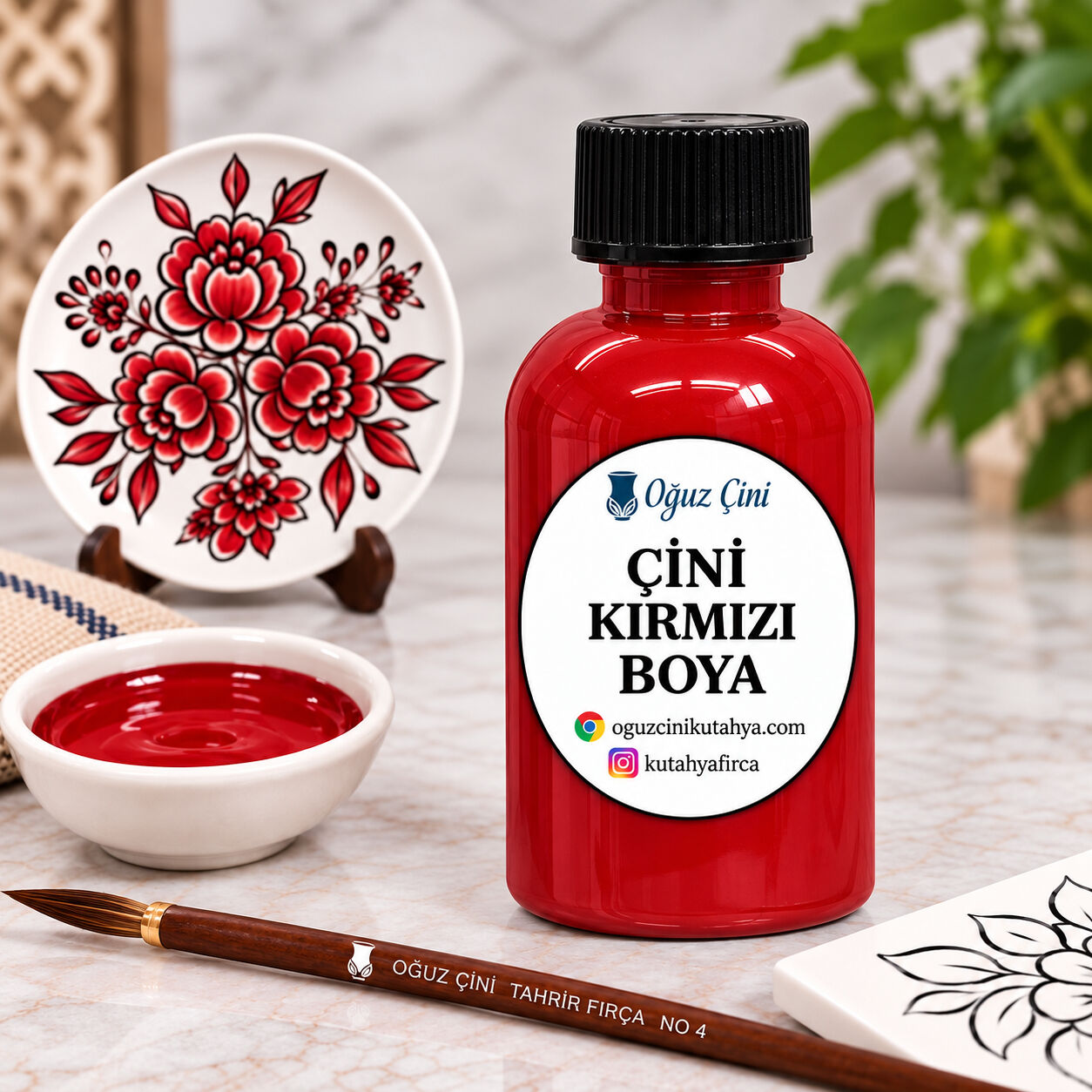 Kırmızı Sıraltı Çini Boyası